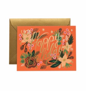 Kartka świąteczna z kopertą - Poinsettia Holiday - Rifle Paper Co.
