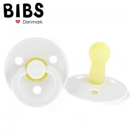 Dynamiczny smoczek uspokajający Hevea - WHITE S 0+ - BIBS