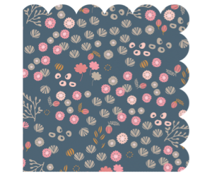 MAILEG - Papierowe serwetki - Petities Fleurs Blue - 15-6301-00