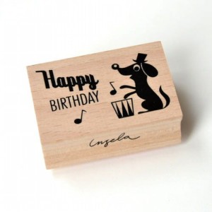 Stempel Happy birthday dog