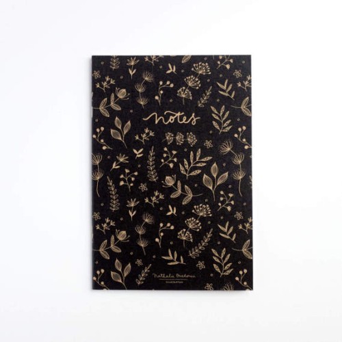  Notes A5 - Botanical - czarny - Nathalie Ouederni