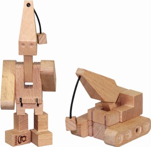 Drewniany transformer - dźwig