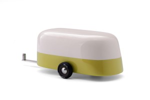 CANDYLAB - Drewniana zielona przyczepka - Camper - M0702